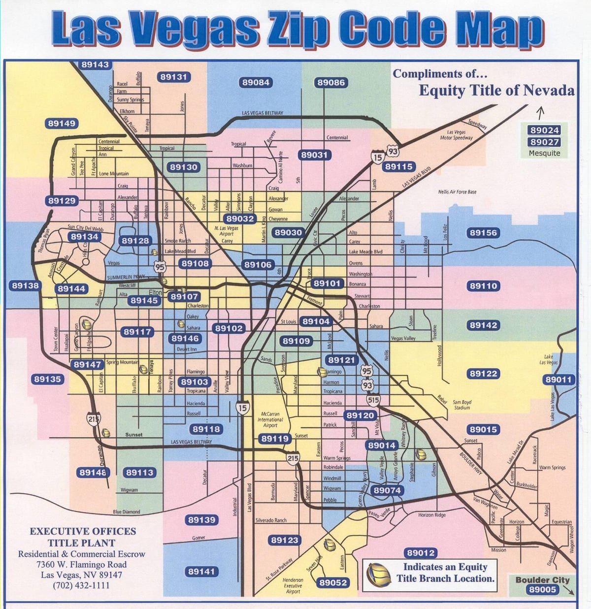 poštna številka zemljevid Las Vegas