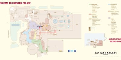 Caesarsu Las Vegas zemljevid