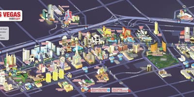Zemljevid Las Vegas blvd