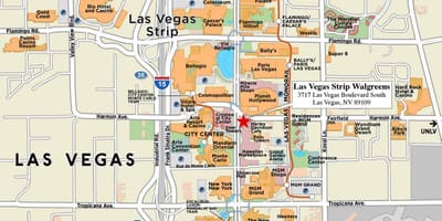 Las Vegas, mesto zemljevid