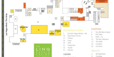 Zemljevid Linq Las Vegas