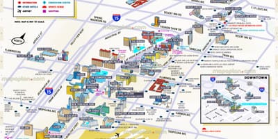 Zemljevid Vegas strip
